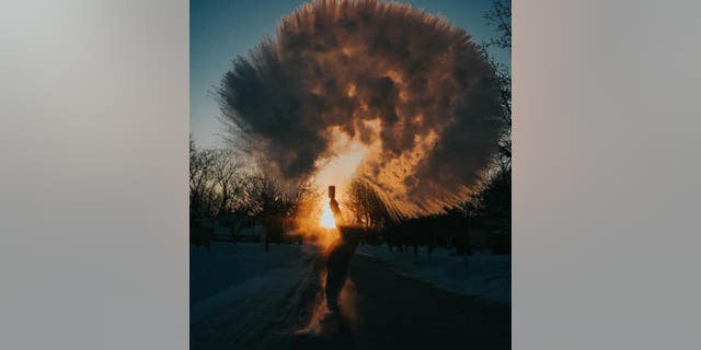 Maggie Russo, a Chicago-based photographer, shares a photo from the "Boiling Water Challenge" on Jan. 30, 2019.