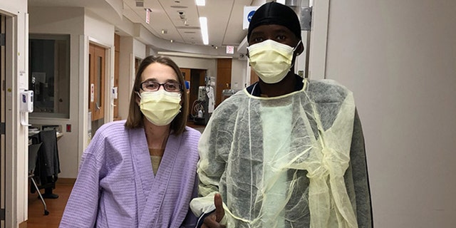 Sarah McPharlin and Daru Smith underwent back-to-back heart, liver and kidney transplants at the University of Chicago Medical Center last month..