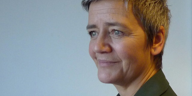 The European Union’s competition commissioner, Margrethe Vestager, poses during an interview Monday Jan. 14, 2019, in Copenhagen, Denmark.