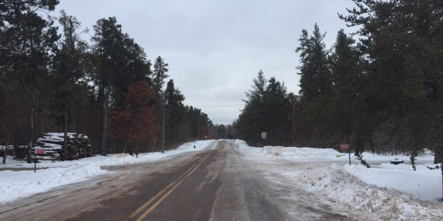 This is the road that Jayme Closs was found on. (Cristina Corbin/Fox News)