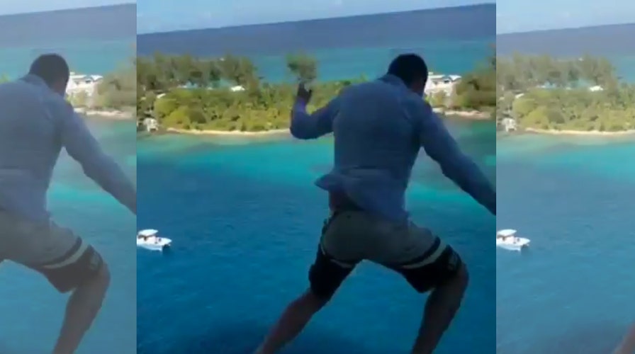 Watch this: Man jumps off side of cruise ship in stunt to impress friends