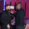 Drake and Idris Elba chat it up at The Mod Sèlection Champagne New Years Party hosted by the "In My Feelings" rapper and John Terzian at Delilah on December 31, 2018 in Los Angeles, Calif.