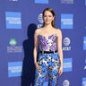 Emma Stone is pretty in a floral jumpsuit at the 30th Annual Palm Springs International Film Festival Film Awards Gala at the Palm Springs Convention Center on January 3, 2019 in Palm Springs, Calif.