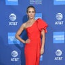 Emily Blunt is a vision in red at the 30th Annual Palm Springs International Film Festival Film Awards Gala at the Palm Springs Convention Center on January 3, 2019 in Palm Springs, Calif.