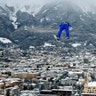 Switzerland's Killian Peier soars through the air during a trial jump at the third stage of the 67th four hills ski jumping tournament in Innsbruck, Austria, Jan. 3, 2019. 