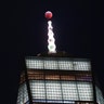 The super blood Moon photographed above One World Trade Center in Manhattan.