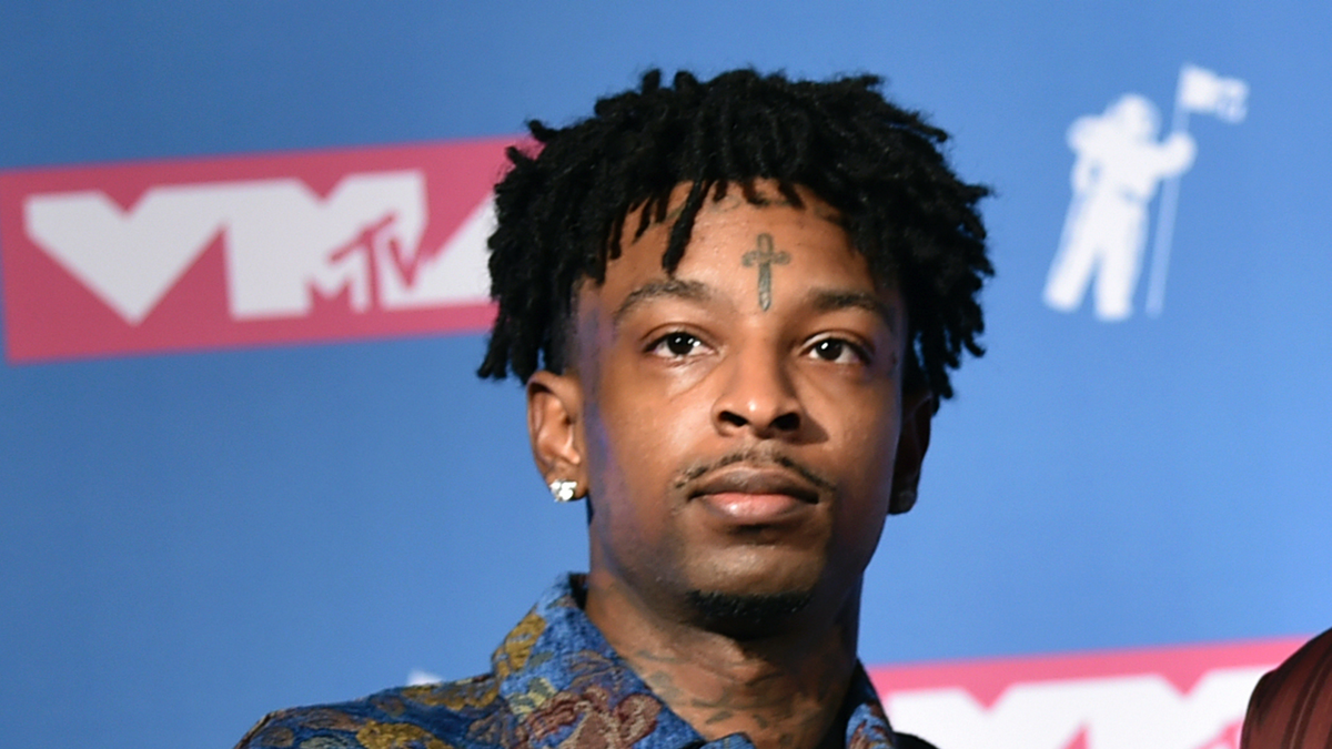 FILE - In this Aug. 20, 2018, file photo, 21 Savage poses in the press room at the MTV Video Music Awards at Radio City Music Hall in New York. A lawyer for 21 Savage says Wednesday, Feb. 13, 2019, that the Grammy-nominated rapper, whose given name is She'yaa Bin Abraham-Joseph, has been released on on $100,000 bond from the Irwin County Detention Center in Ocilla, Ga. (Photo by Evan Agostini/Invision/AP, File)