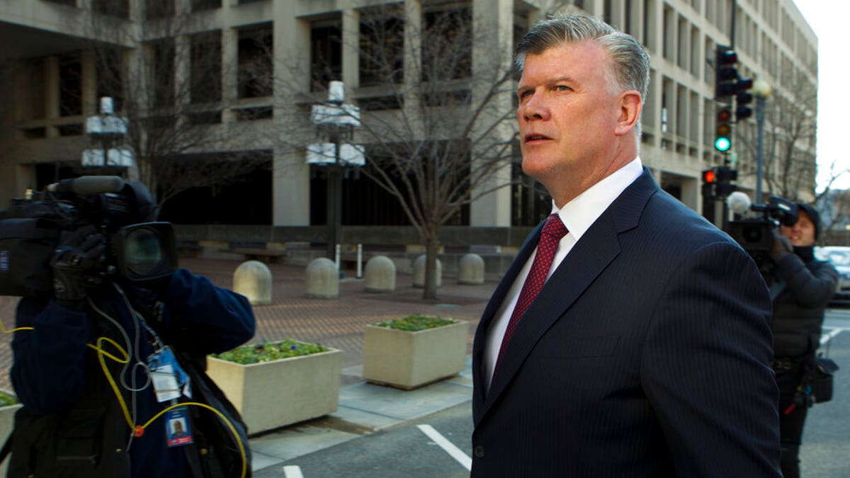 Kevin Downing, attorney for Paul Manafort leaves Federal District Court after a court hearing for Manafort in Washington, Friday, Jan. 25, 2019. Judge Amy Berman Jackson has scheduled a sealed proceeding to determine whether the former Trump campaign chairman intentionally lied to investigators. (AP Photo/Jose Luis Magana)