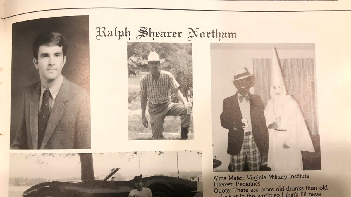 Virginia Gov. Ralph Northam’s page in his 1984 Eastern Virginia Medical School yearbook.