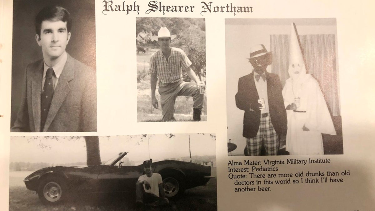Virginia Gov. Ralph Northam’s page in his 1984 Eastern Virginia Medical School yearbook.