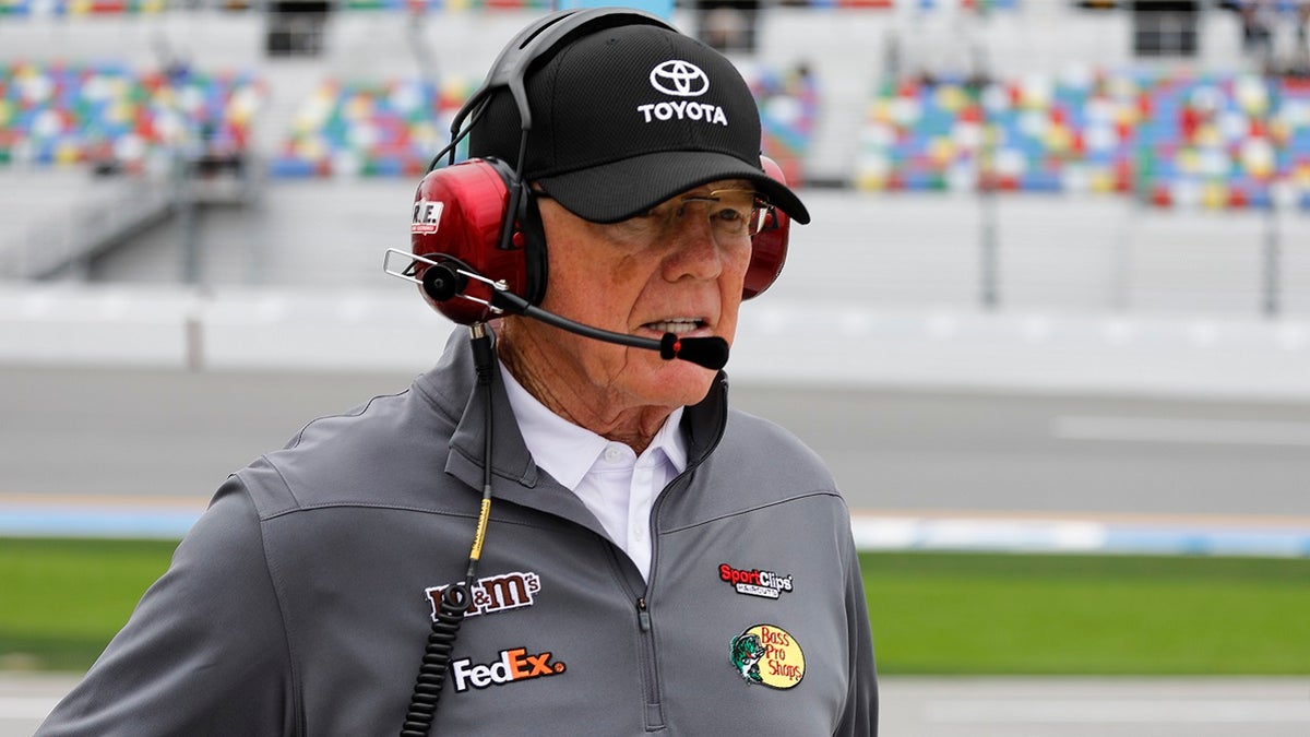 In this Sunday, Feb. 10, 2019 photo, car owner Joe Gibbs walks down pit road during qualifying for the Daytona 500 auto race at Daytona International Speedway, in Daytona Beach, Fla. (Associated Press)