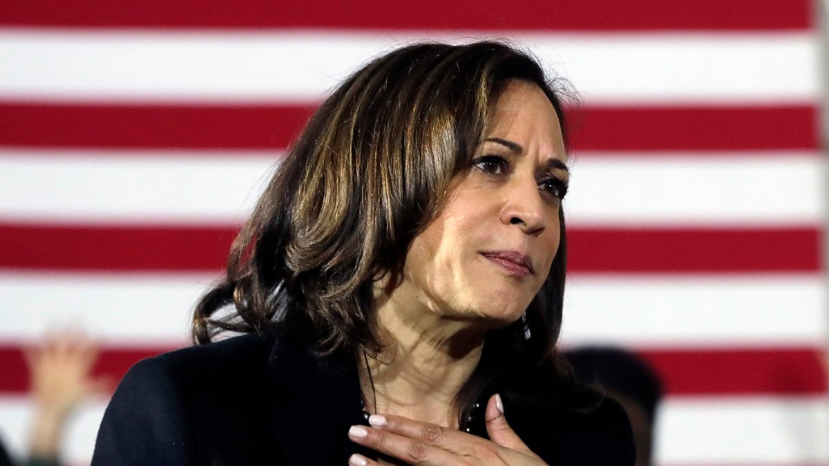 Democratic presidential candidate Sen. Kamala Harris, D-Calif., listens to a question at a campaign event in Portsmouth, N.H., last month. (AP Photo/Elise Amendola)
