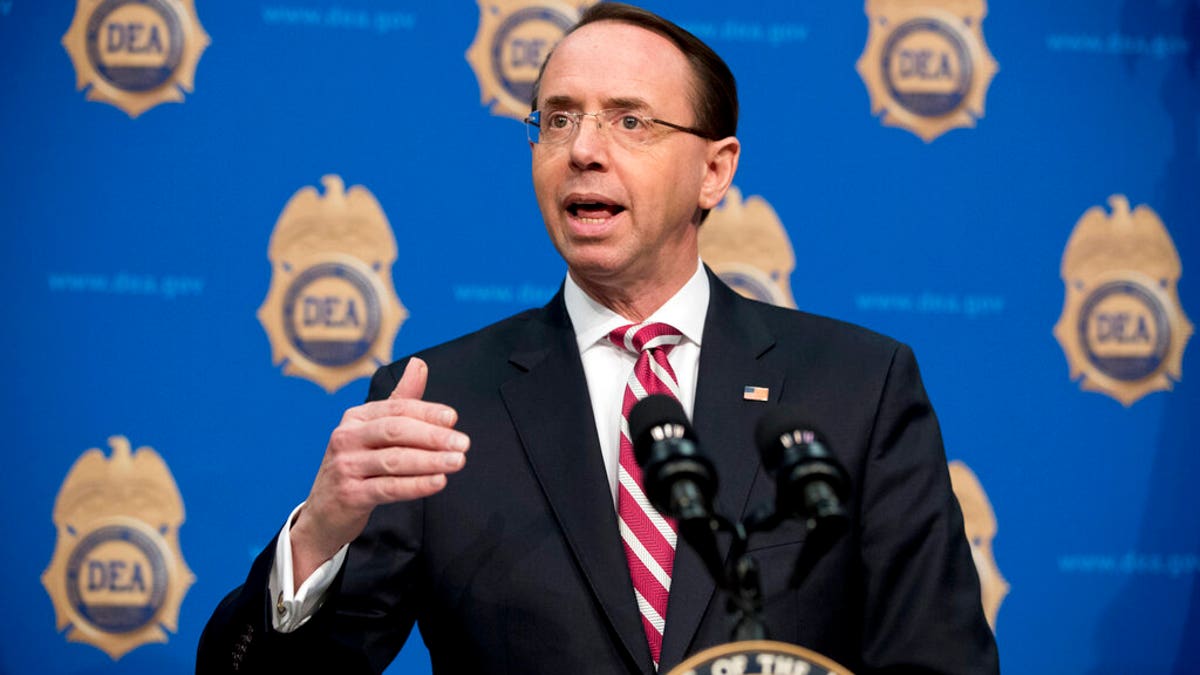 Rod Rosenstein, seen here in January 2019, wrote the memo detailing the scope of Mueller's investigation. (AP Photo/Andrew Harnik, File)