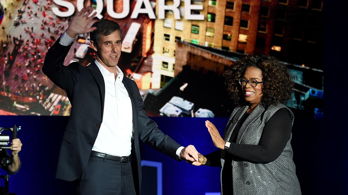 In an interview Tuesday, Oprah Winfrey encouraged Democrat Beto O’Rourke to seek the presidency. (Jamie McCarthy/Getty)