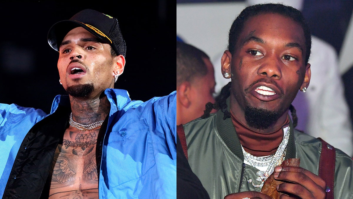 Chris Brown and Offset shared threats on social media over the arrest of 21 Savage.