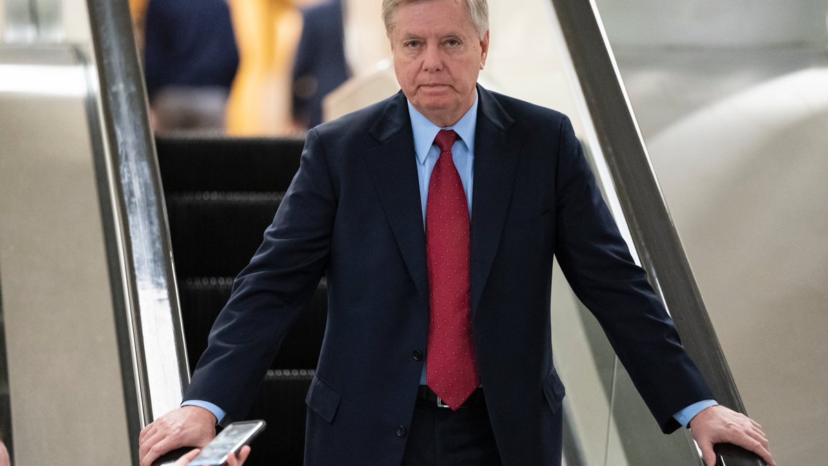 Senate Judiciary Committee Chairman Lindsey Graham, R-S.C., an ally of President Donald Trump, leaves the Senate after voting to confirm William Barr to be attorney general, on Capitol Hill in Washington, Thursday, Feb. 14, 2019. (AP Photo/J. Scott Applewhite)