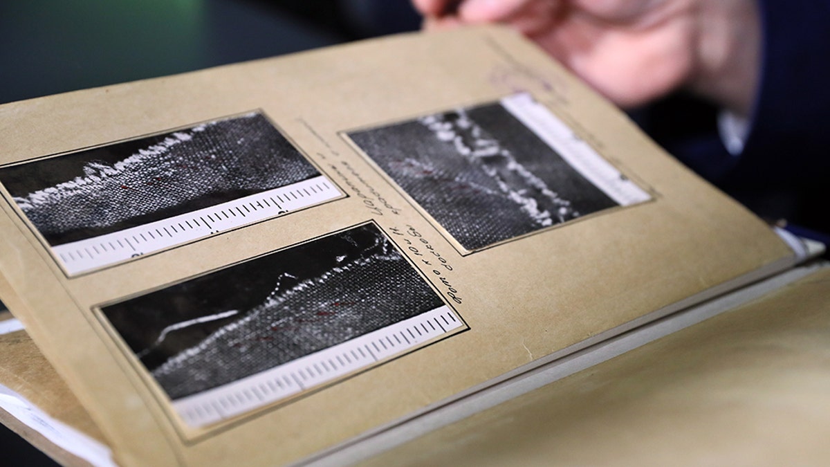 Files seen at a press conference on Feb. 4, 2019, on the Dyatlov Pass Incident that authorities reopened.?