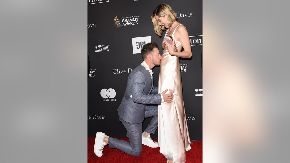 Tyler Hubbard and Hayley Stommel, pictured here at the Recording Academy and Clive Davis' 2019 Pre-GRAMMY Gala at The Beverly Hilton Hotel on February 09, 2019 in Beverly Hills, Calif., are expecting their second child together.