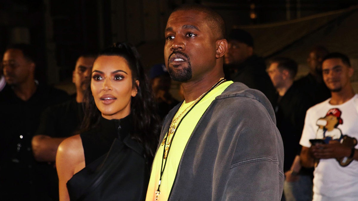 Kim Kardashian West (L) and Kanye West attend the Nas "Nasir" Album Listening Session on June 14, 2018 in New York City. (Getty)