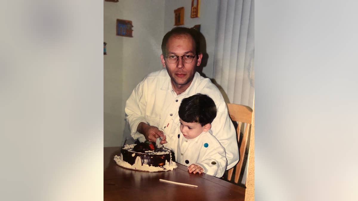 Blanco Luis with his son in Venezuela