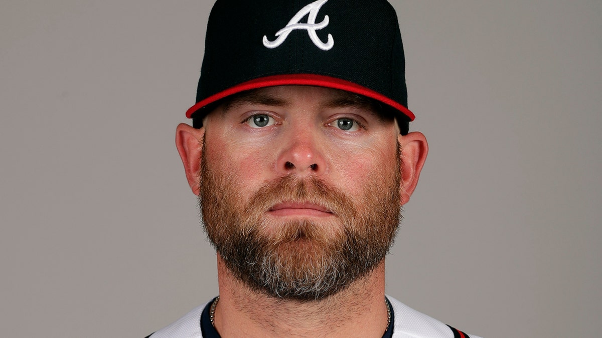 This is a 2019 photo of Brian McCann of the Atlanta Braves baseball team. This image reflects the 2019 active roster as of Friday Feb. 22, 2019, when this image was taken.