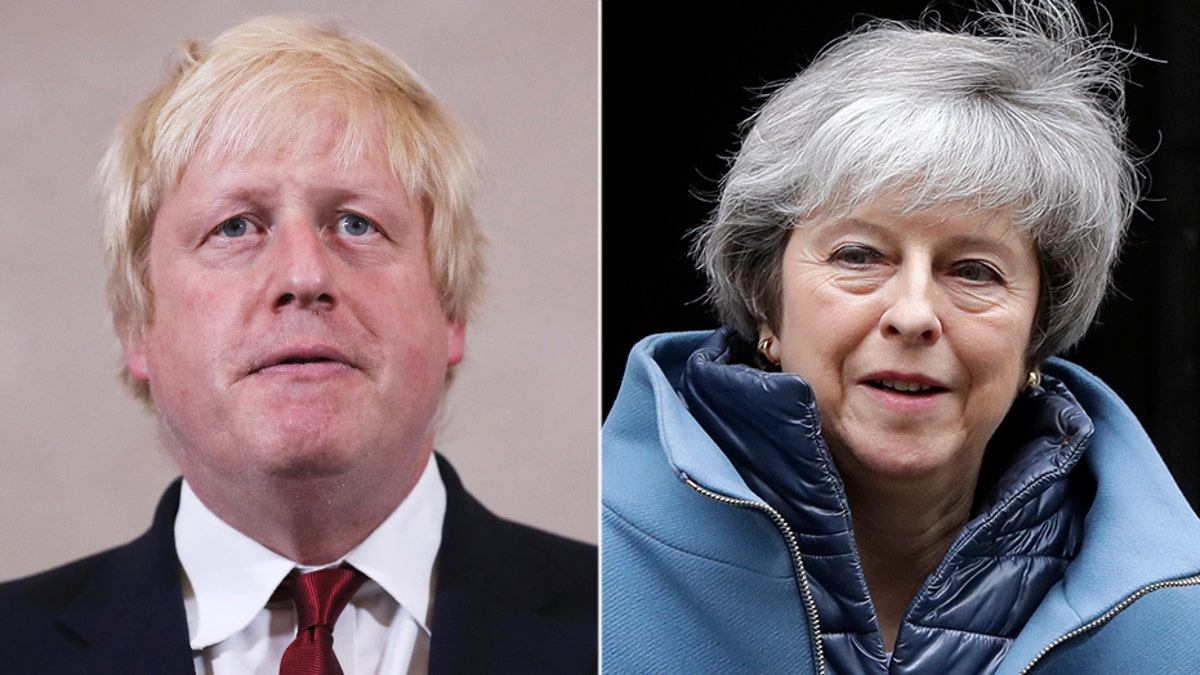 Theresa May (right) is preparing to resign as British Prime Minister as early as this summer, according to The Sun, in an attempt to make sure rival Boris Johnson (left) does not get the job