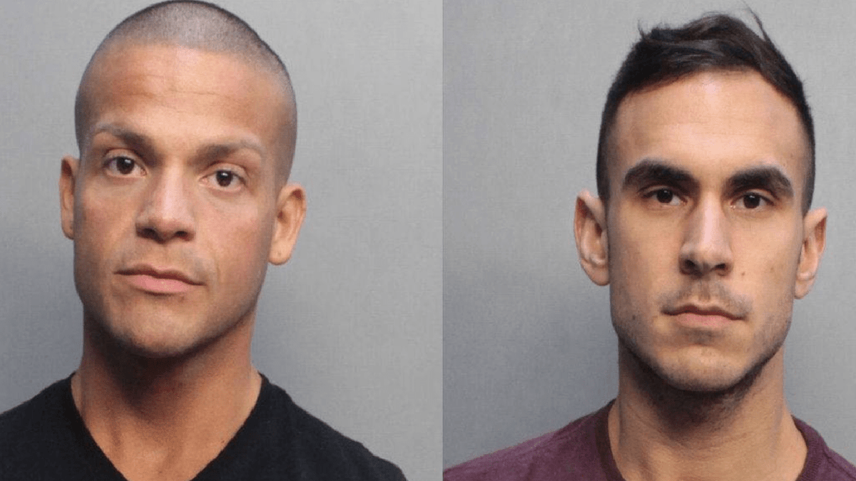 Peter Melendez, 35, (left) and Robert Koehler, 27, (right) were busted by federal agents after trying to smuggle an array of drugs on to a cruise ship.