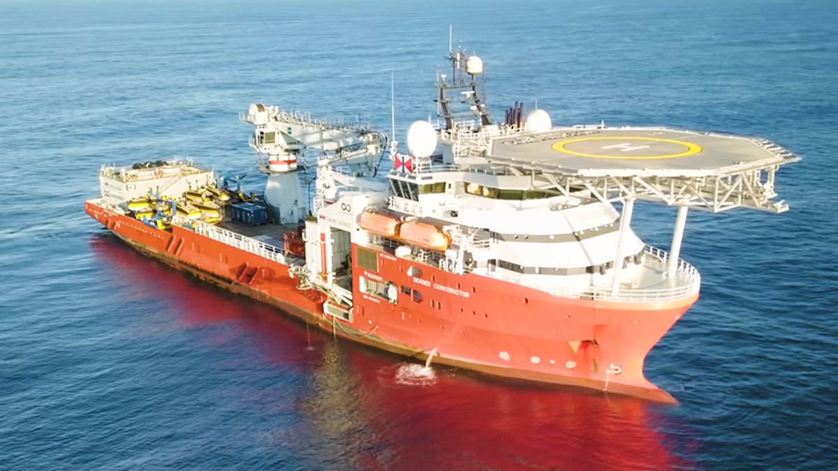 An overhead view of Ocean Infinity's Seabed Constructor.