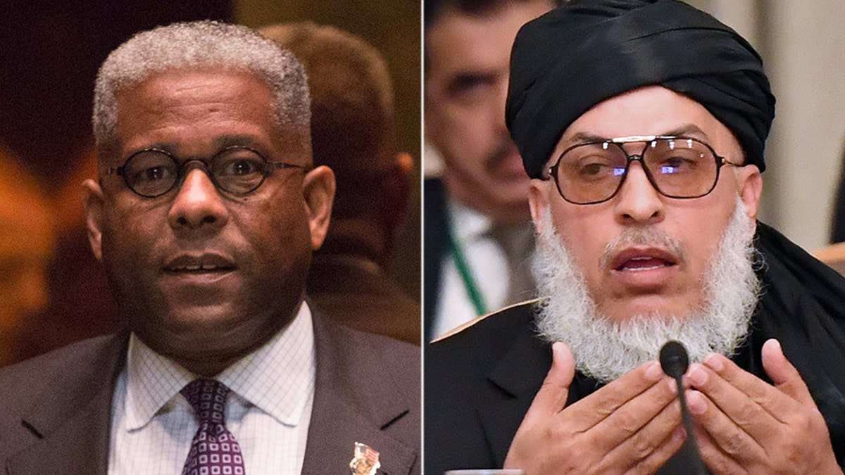 Lt. Col. Allen West (left) expressed his ‘disgust’ with recent reports Wednesday that five members of the Taliban negotiation team - led by Mullah Abbas Stanikzai (right) - meeting with a United States envoy to end America’s war in Afghanistan are former Guantanamo Bay detainees released in 2014.