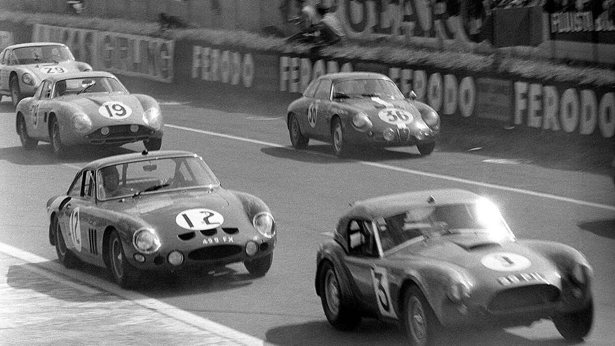 A Giulietta SZ (36) can be seen here competing at the 1963 running of the 24 Hours of Le Mans. 