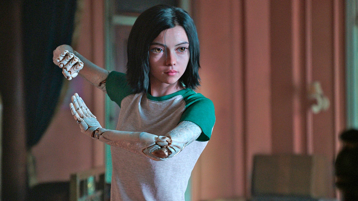 This image released by Twentieth Century Fox shows the character Alita, voiced by Rosa Salazar, in a scene from 