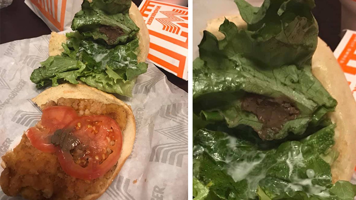 A Texas woman claims she found a clump of mud in her Whataburger sandwich. 