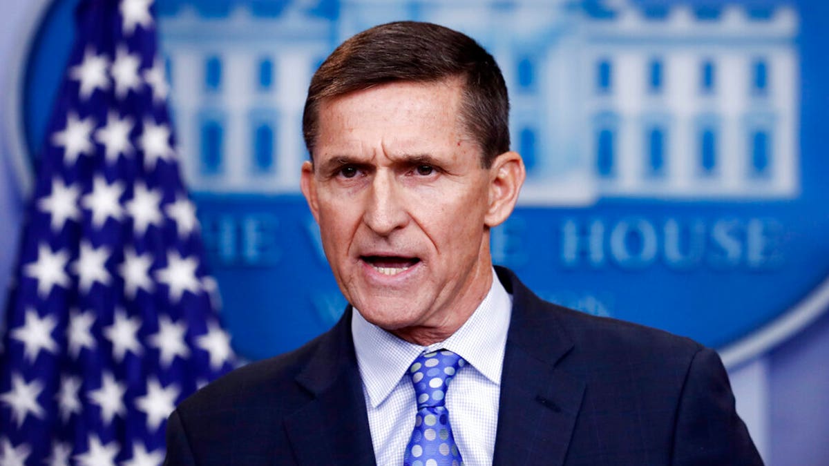 Michael Flynn at a 2017 news briefing in the White House. (AP Photo/Carolyn Kaster)