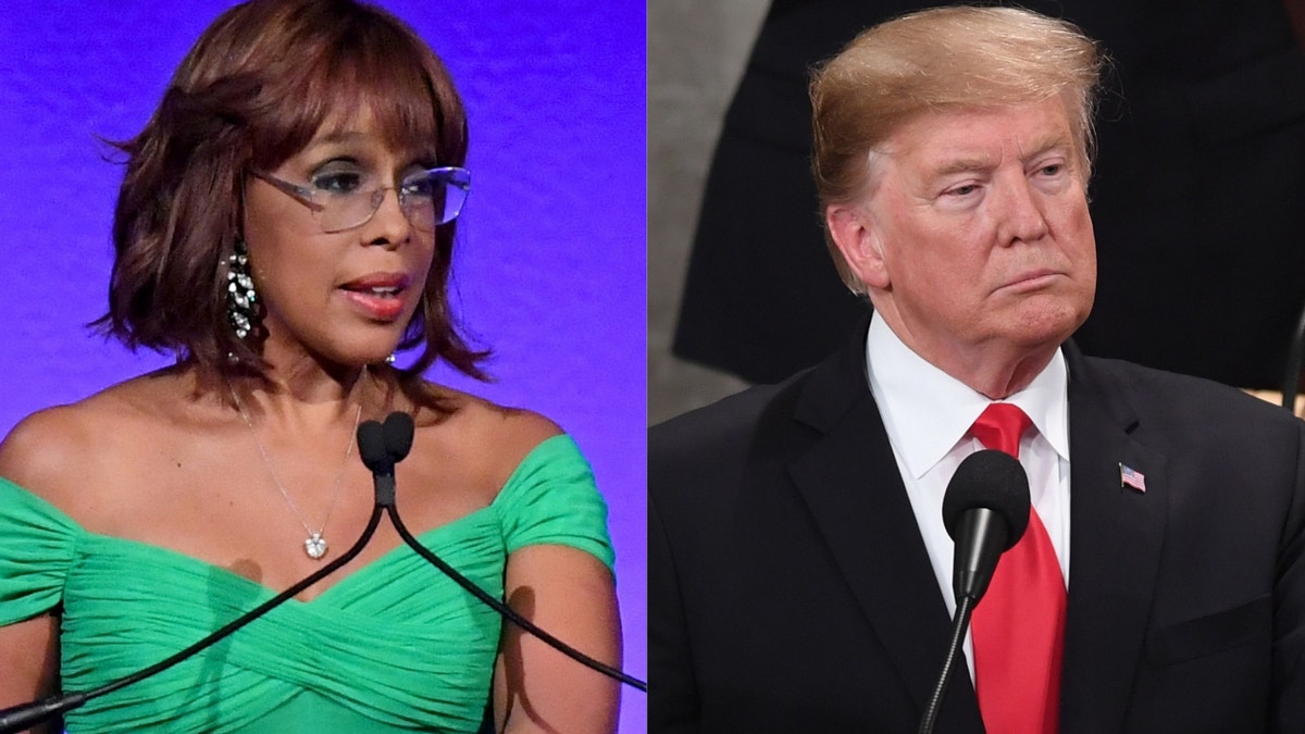 Gayle King and Donald Trump