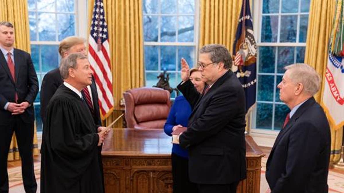 Barr was sworn in by Chief Justice John Roberts on Thursday. (Official White House Photo by Shealah Craighead)