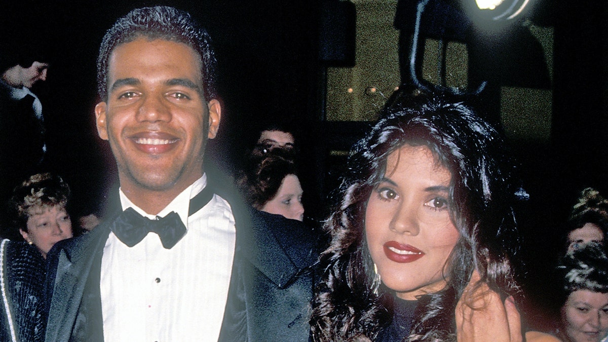 NEW YORK CITY - MAY 26: Actor Kristoff St. John, mother Maria and his wife Mia attend the 20th Annual Daytime Emmy Awards on May 26, 1993 at the Marriott Marquis Hotel in New York City. (Photo by Ron Galella, Ltd./WireImage)