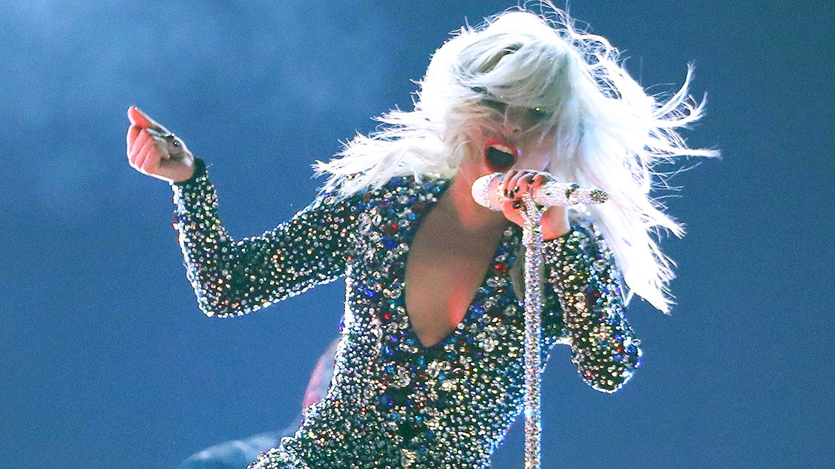 Lady Gaga performs "Shallow" at the 61st annual Grammy Awards on Sunday, Feb. 10, 2019, in Los Angeles.