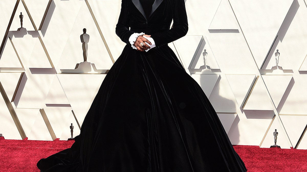 Billy Porter arrives at the Oscars on Sunday, Feb. 24, 2019, at the Dolby Theatre in Los Angeles. (Photo by Richard Shotwell/Invision/AP)