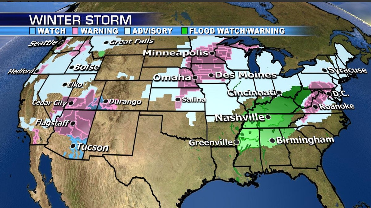 Winter storm bringing 'widespread hazardous weather' stretching from ...