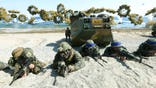 FILE - In this March 12, 2016, file photo, Marines of the U.S., left, and South Korea, wearing blue headbands on their helmets, take positions after landing on a beach during the joint military combined amphibious exercise, called Ssangyong, part of the Key Resolve and Foal Eagle military exercises, in Pohang, South Korea. Ahead of the second summit between U.S. President Donald Trump and North Korean leader Kim Jong Un, some observers say there is an uncertainty over the future of the decades-long military alliance between Washington and Seoul. (Kim Jun-bum/Yonhap via AP, File)