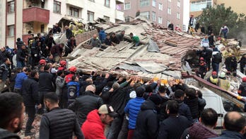 Rescue operation in Istanbul after 8-story building collapses, killing one, trapping others under rubble