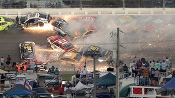 Denny Hamlin wins Daytona 500 after string of dramatic wrecks