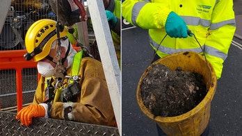 Work begins to remove mammoth 'fatberg' under British town