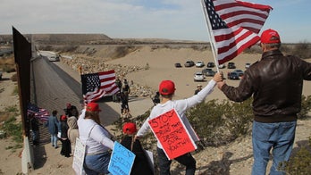 Border-security advocates form 'human wall' along US-Mexico border
