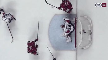 Scary moment after Carolina Hurricanes' player scores goal with face