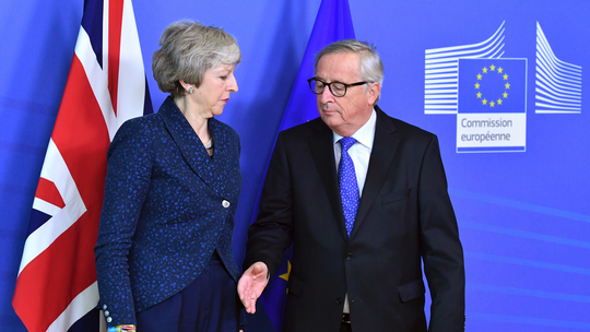 The Latest: May, Juncker to meet again on Brexit Wednesday