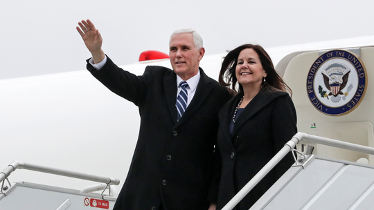 The Latest: Pence arrives in Poland for Mideast conference