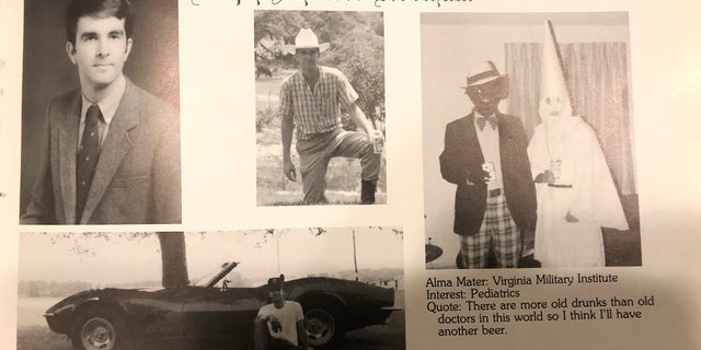 This image shows Virginia Gov. Ralph Northam’s page in his 1984 Eastern Virginia Medical School yearbook. (Eastern Virginia Medical School via AP)