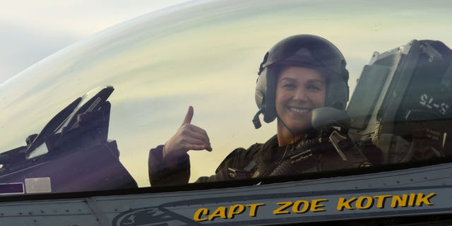 Capt. Zoe Kotnik was relieved of her duties as the head of the Air Combat Command F-16 Viper demonstration team.