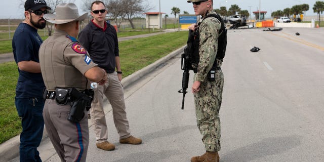 The crash unfolded at Naval Air Station Corpus Christi's northern gate.